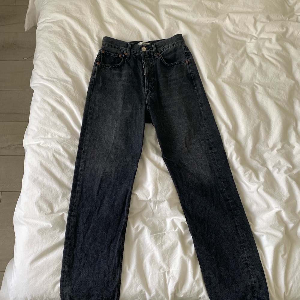 AGOLDE 90s pinch waist jeans in color Black Tea size 23
